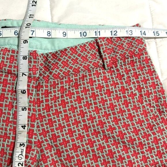 Southern Marsh Womens Red & Green Geometric Pattern Shorts Size 2 - Picture 6 of 7